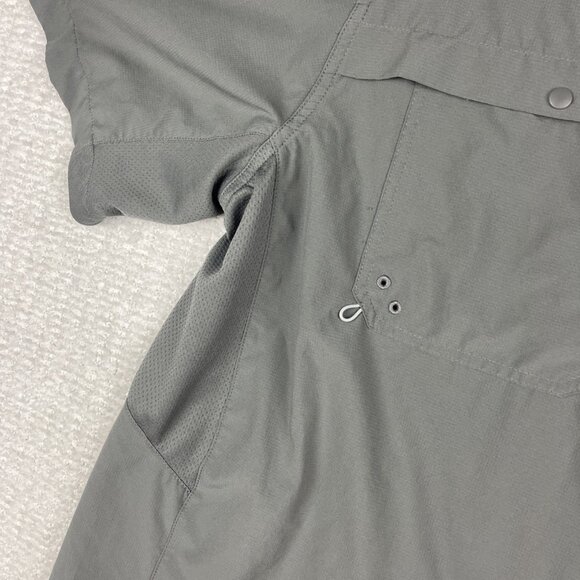 RealTree Fishing Shirt Mens XL Light Gray Button Up Vented Pockets Lightweight - Picture 9 of 16